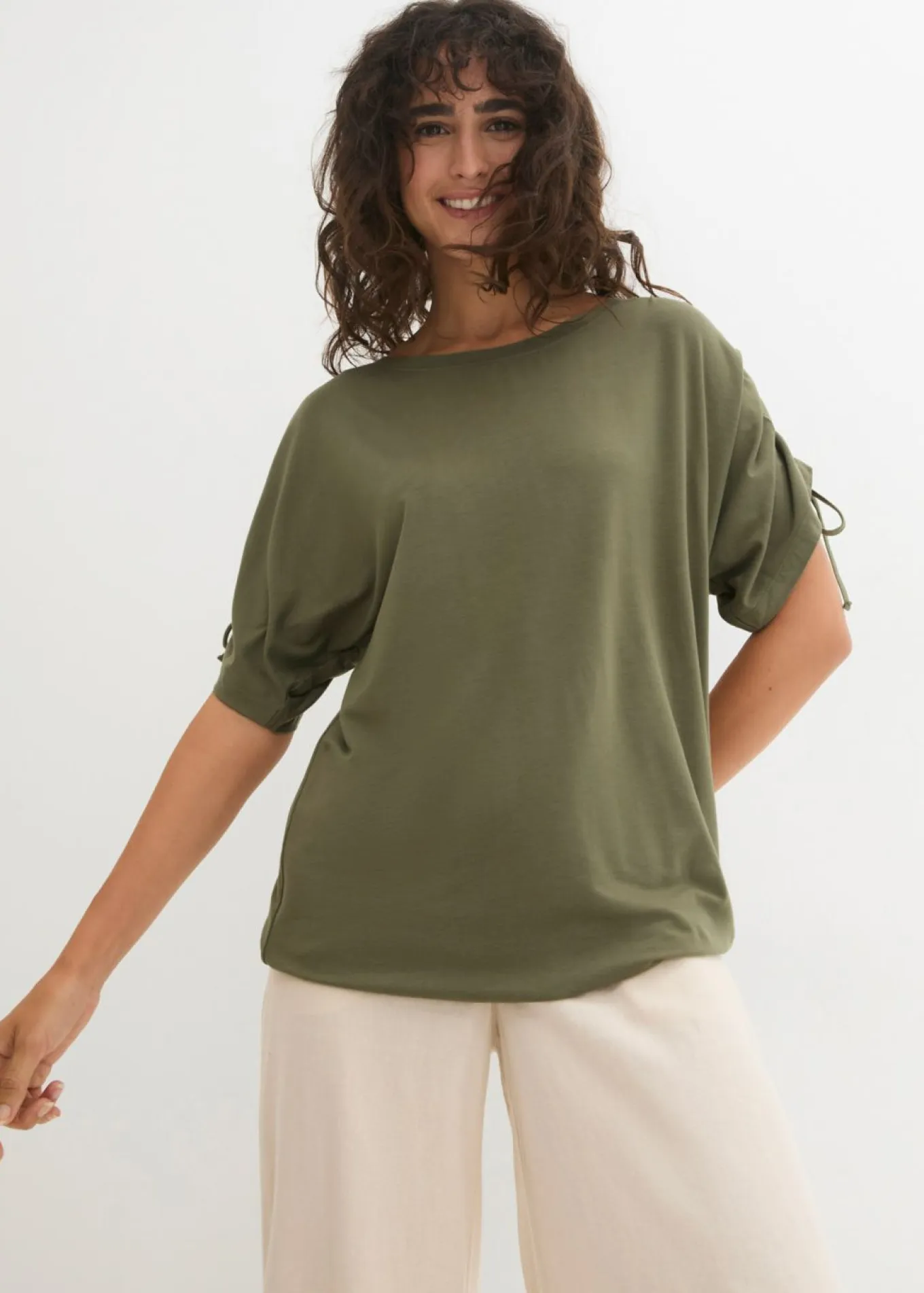 Camiseta de viscosa fluida