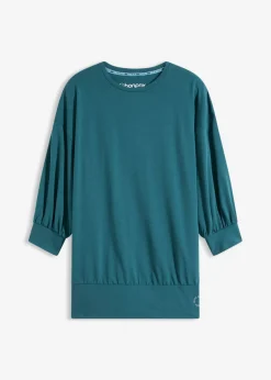 Camiseta deportiva con corte holgado, mangas ¾ y material de secado rápido