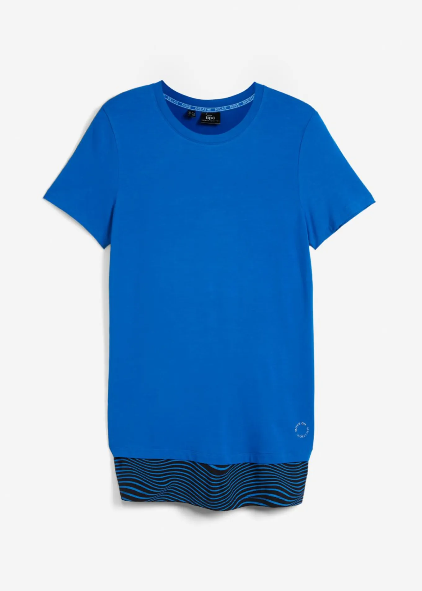 Camiseta deportiva larga con aspecto 2 en 1