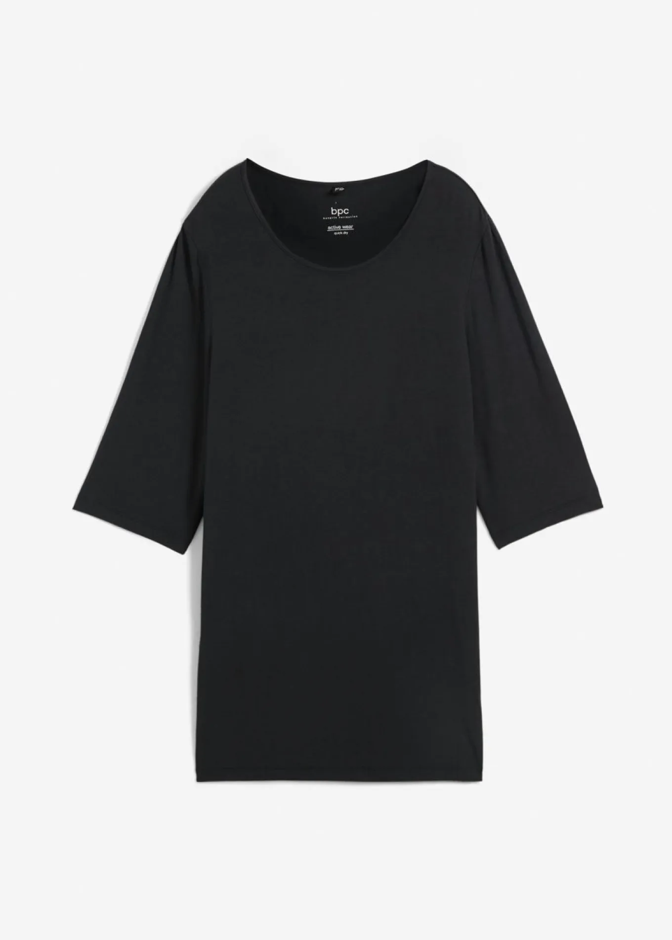 Camiseta deportiva larga con abertura y material de secado rápido