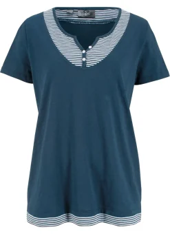 Camiseta efecto 2 en 1, manga corta