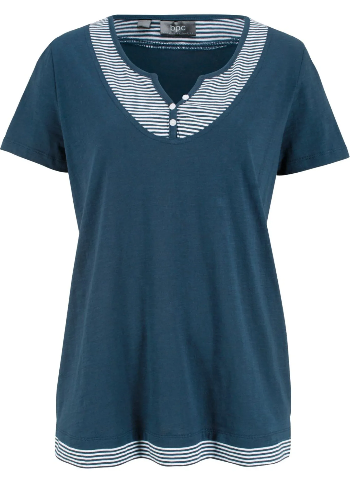 Camiseta efecto 2 en 1, manga corta
