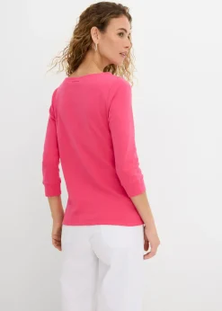 Camiseta elástica con escote en forma de U