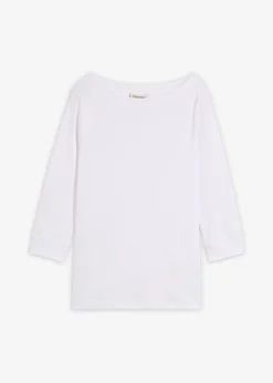 Camiseta elástica con escote en forma de U