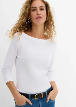 Camiseta elástica con escote en forma de U