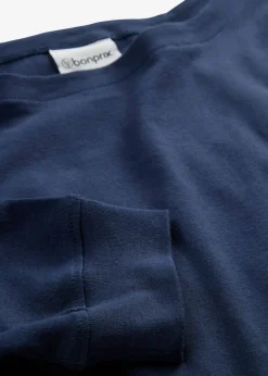 Camiseta elástica con escote en forma de U