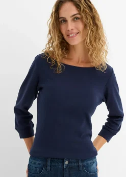 Camiseta elástica con escote en forma de U
