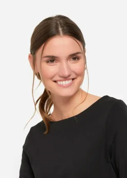 Camiseta elástica con escote en forma de U