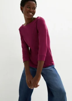 Camiseta elástica con escote en forma de U