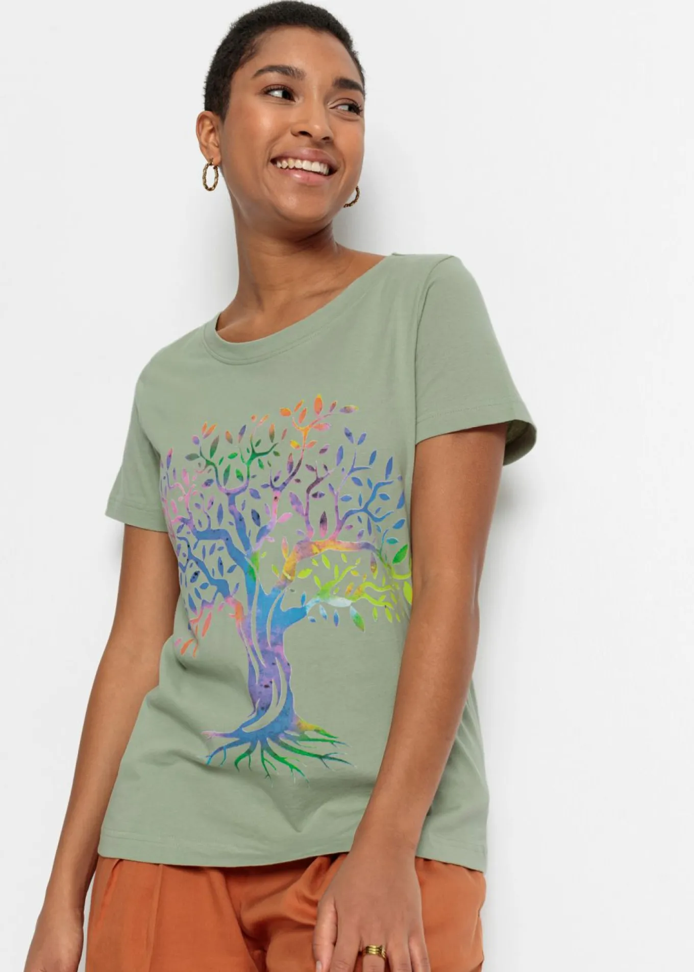 Camiseta estampada de algodón orgánico