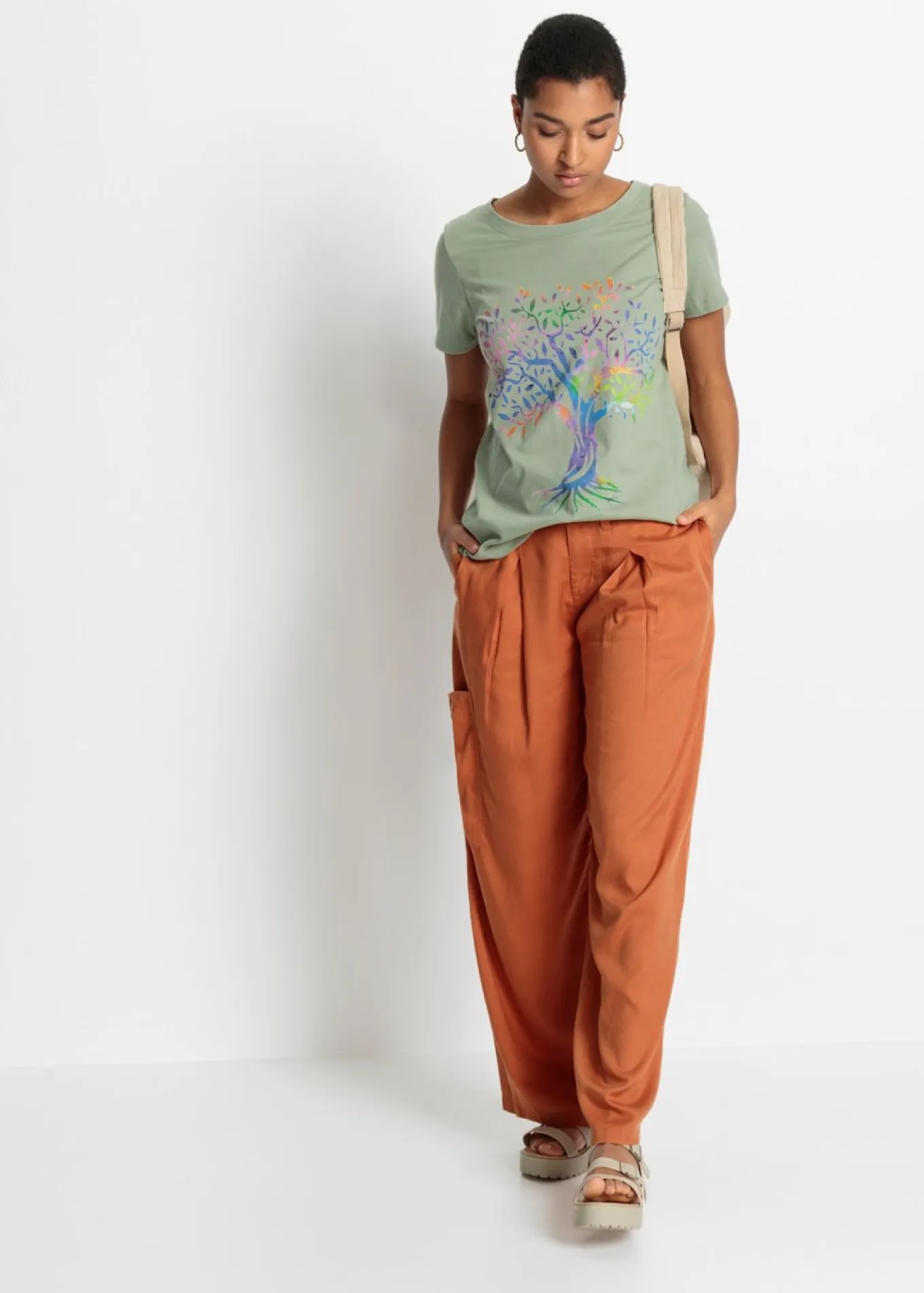 Camiseta estampada de algodón orgánico