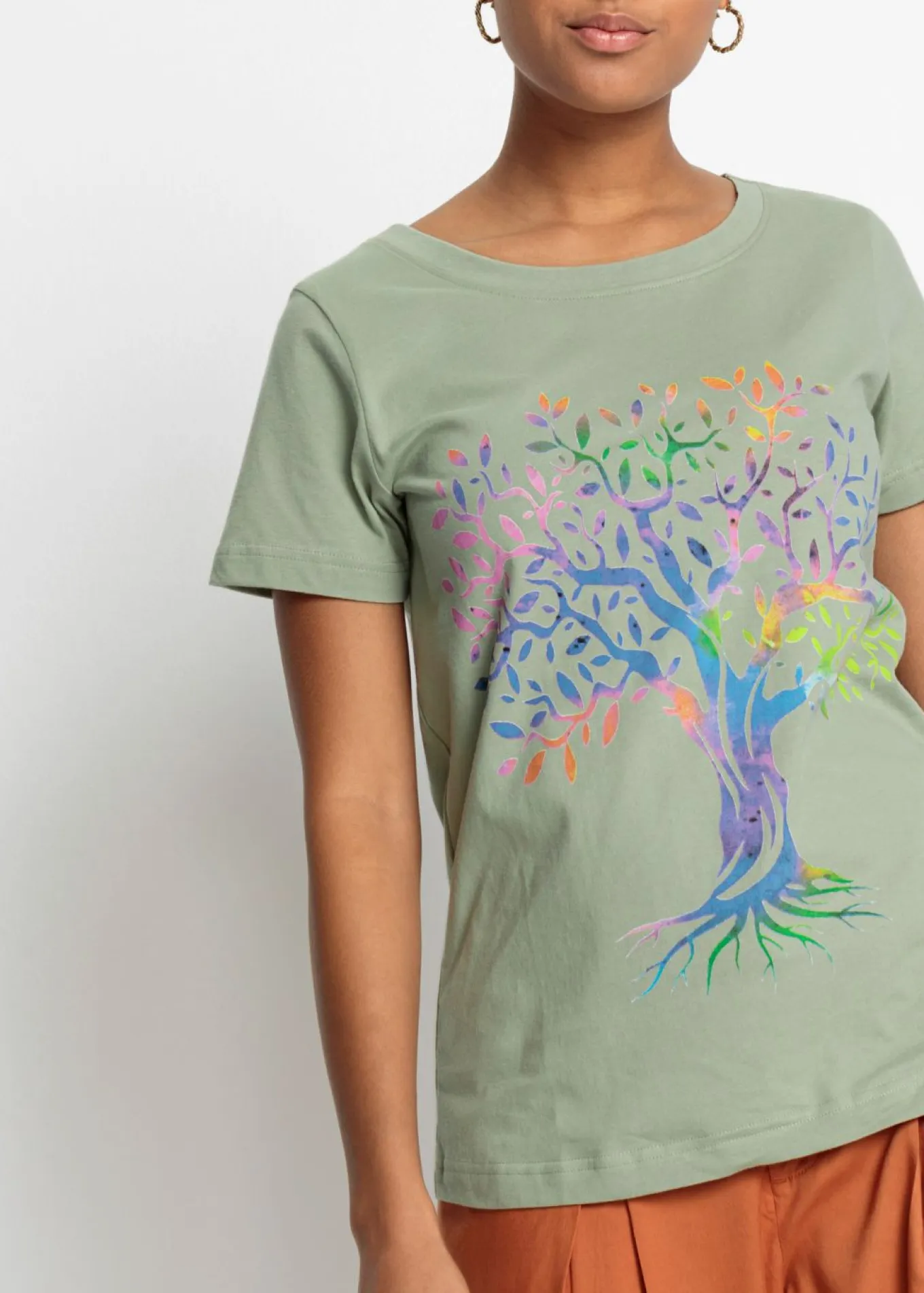 Camiseta estampada de algodón orgánico