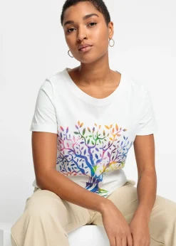 Camiseta estampada de algodón orgánico
