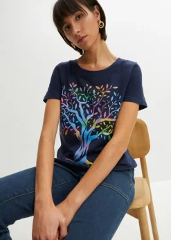 Camiseta estampada de algodón orgánico