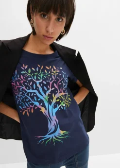 Camiseta estampada de algodón orgánico