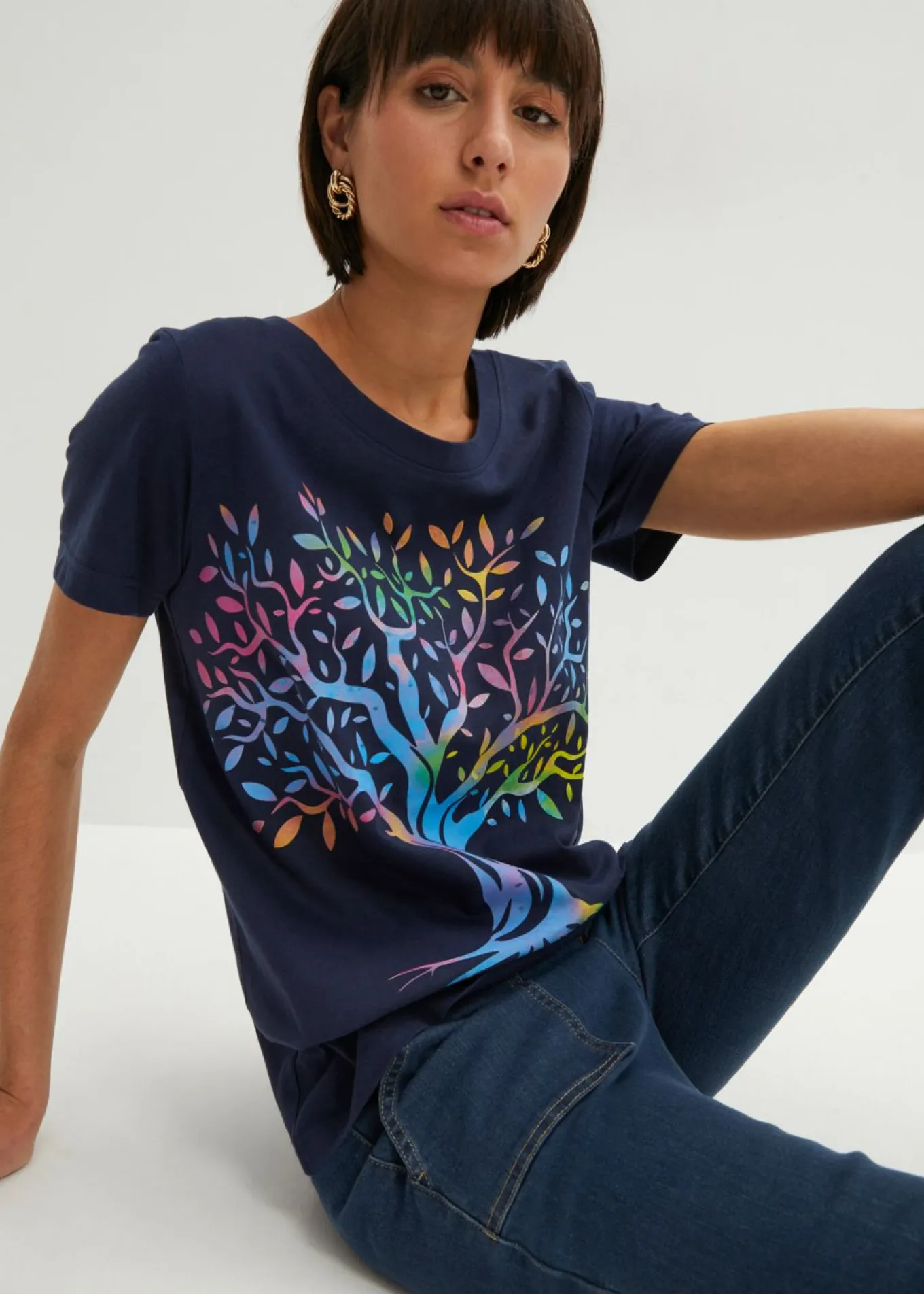 Camiseta estampada de algodón orgánico