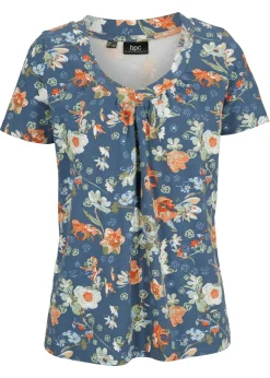 Camiseta estampada de algodón orgánico con manga corta