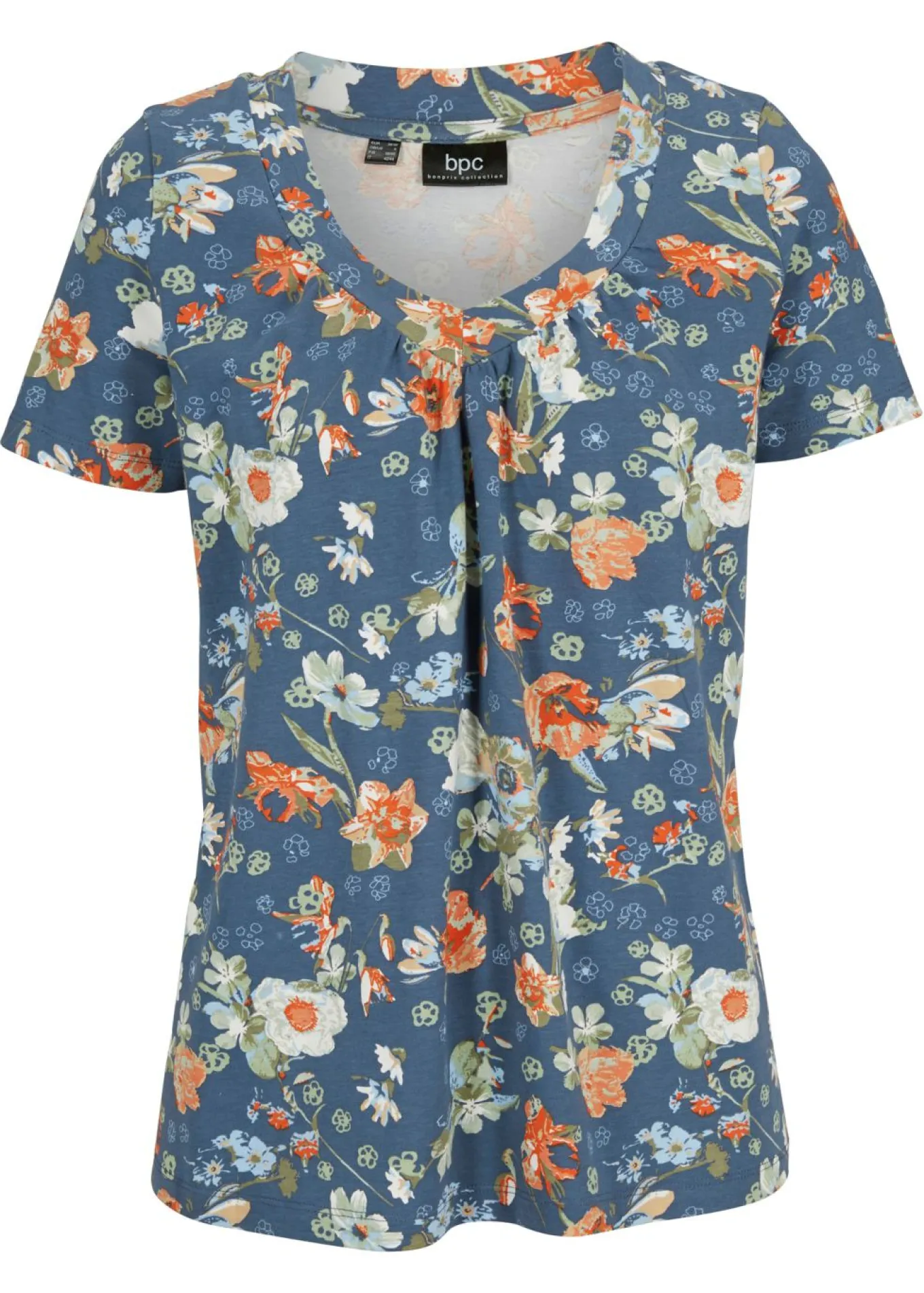 Camiseta estampada de algodón orgánico con manga corta
