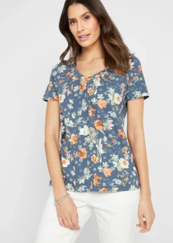 Camiseta estampada de algodón orgánico con manga corta