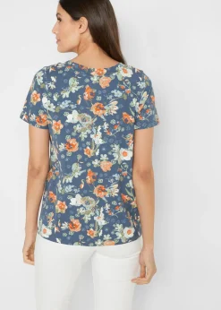 Camiseta estampada de algodón orgánico con manga corta