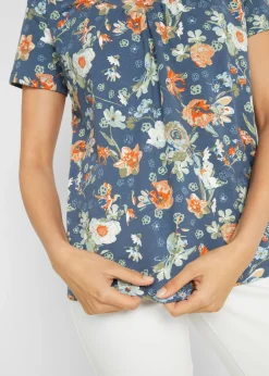 Camiseta estampada de algodón orgánico con manga corta