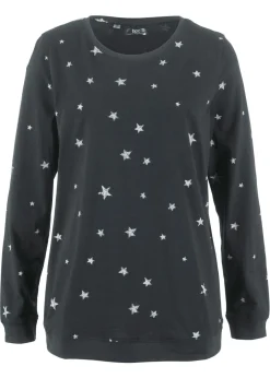 Camiseta estampada de algodón con manga larga