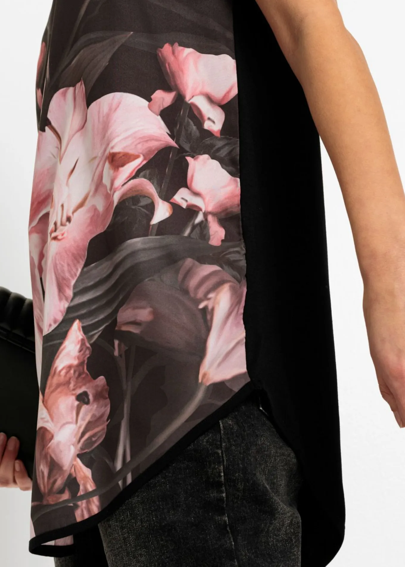 Camiseta estampada de mezcla de viscosa suave
