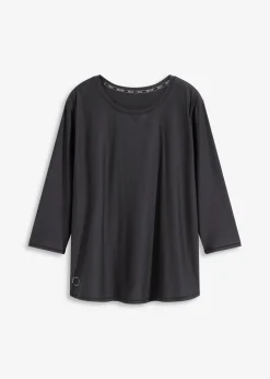 Camiseta funcional suave con mangas 3/4 y material de secado rápido