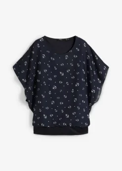 Camiseta georgette, de manda corta