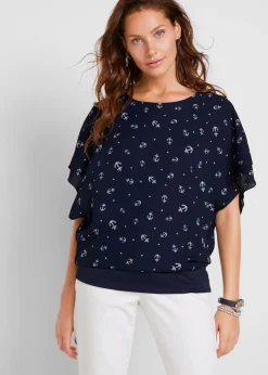 Camiseta georgette, de manda corta