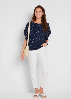 Camiseta georgette, de manda corta
