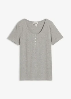Camiseta henley con algodón orgánico puro