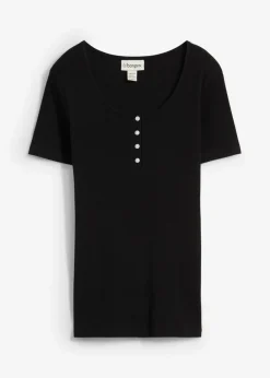 Camiseta henley con algodón orgánico puro