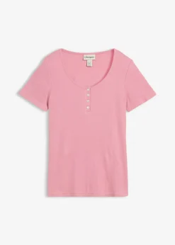 Camiseta henley con algodón orgánico puro