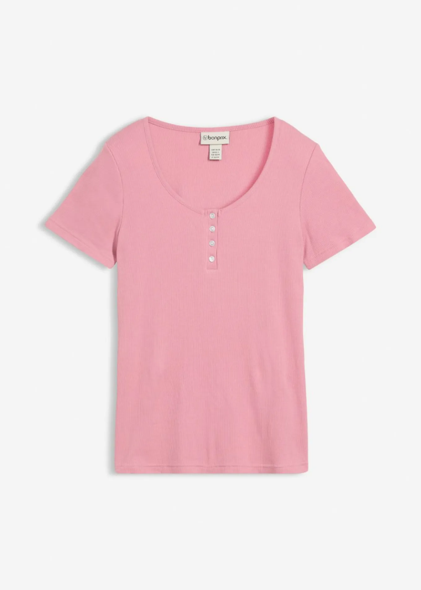 Camiseta henley con algodón orgánico puro