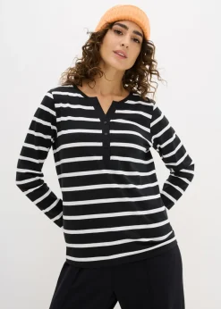Camiseta henley de algodón orgánico puro