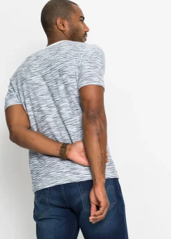Camiseta henley de algodón puro con manga corta