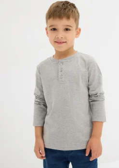 Camiseta henley de manga larga con algodón orgánico (2 unidades)
