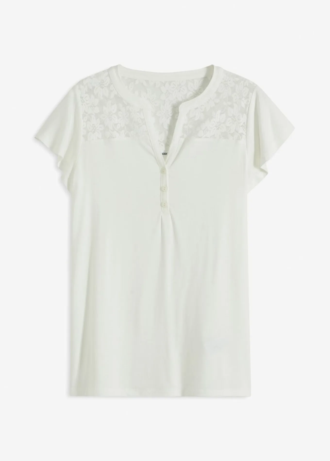 Camiseta henley de mezcla de viscosa