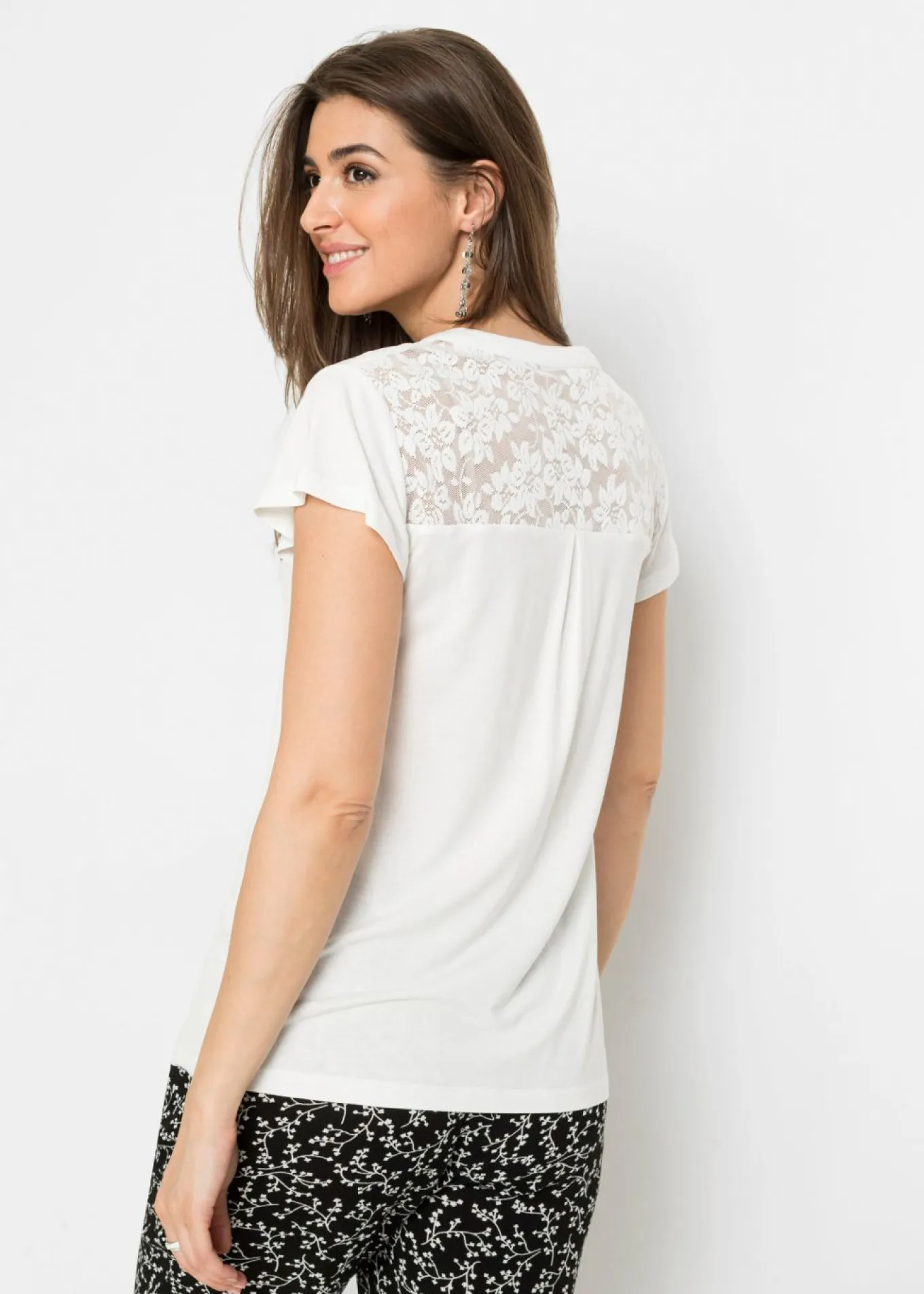 Camiseta henley de mezcla de viscosa