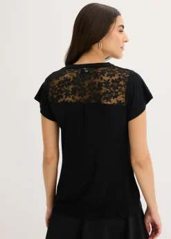 Camiseta henley de mezcla de viscosa