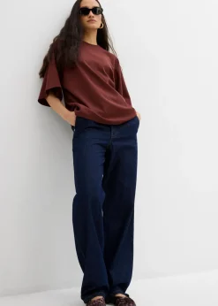 Camiseta holgada de algodón orgánico puro con mangas anchas