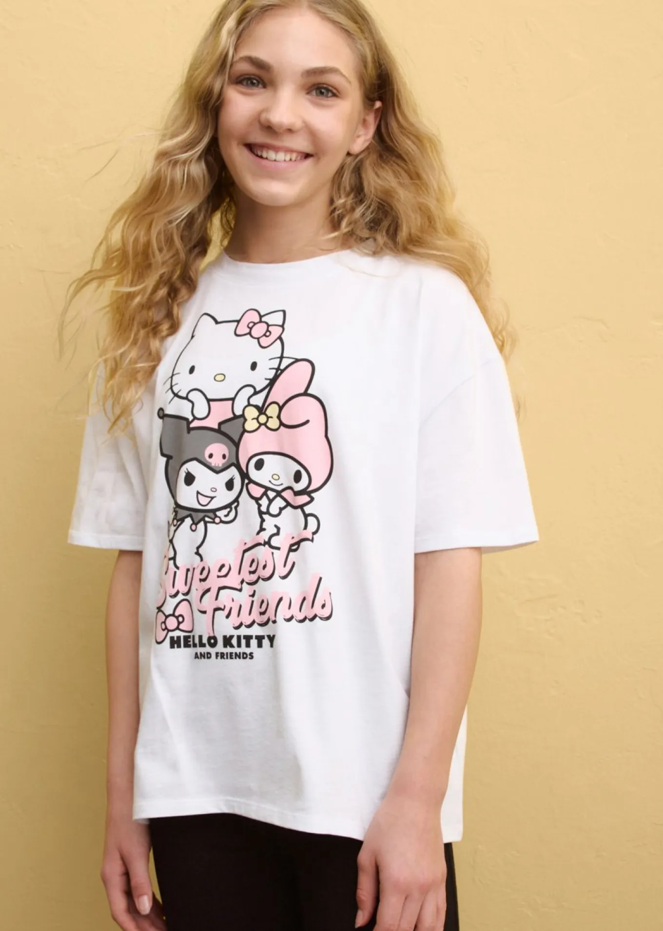 Camiseta holgada de Hello Kitty de algodón puro