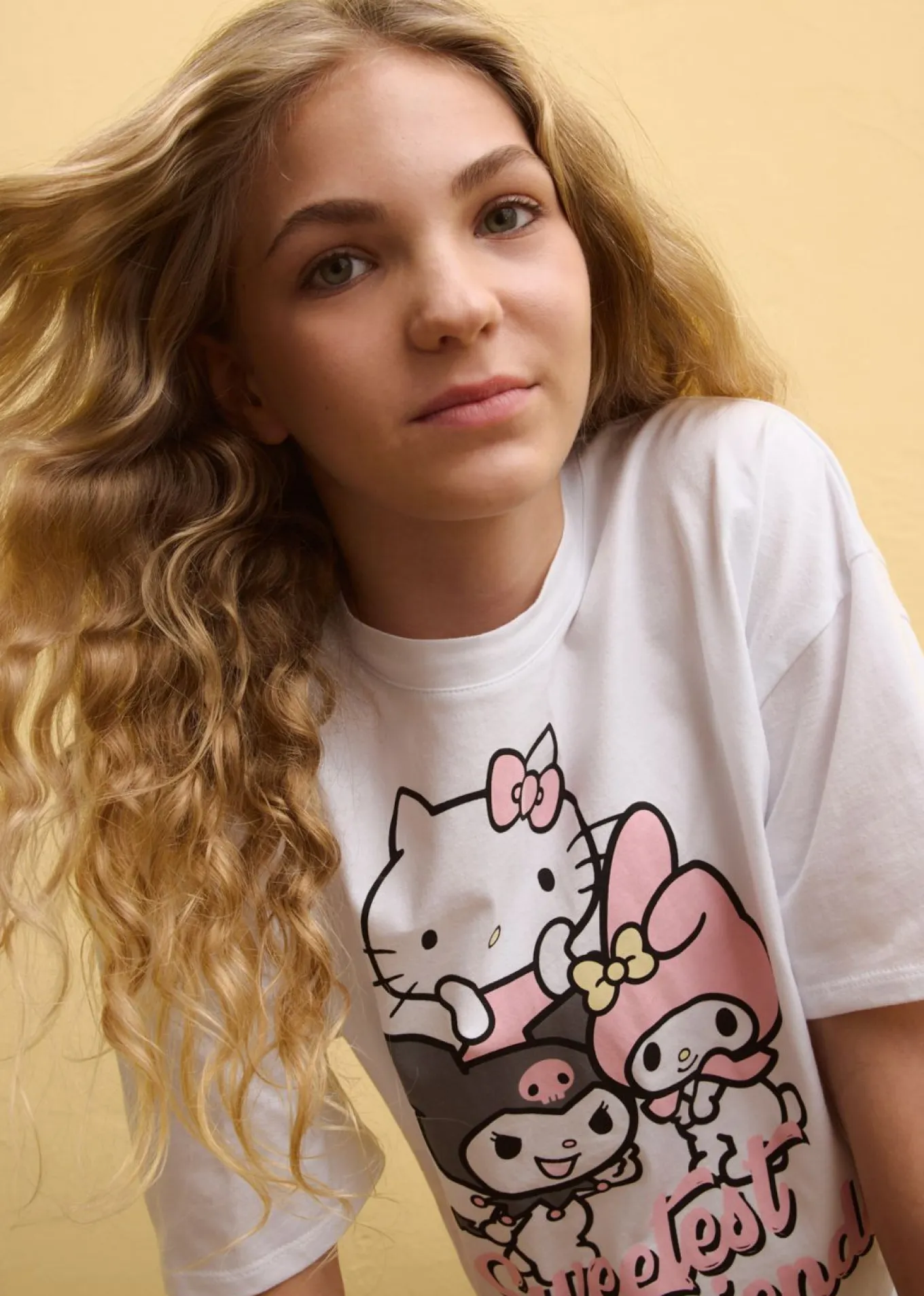 Camiseta holgada de Hello Kitty de algodón puro