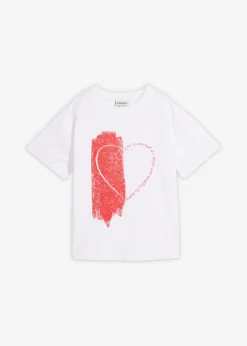 Camiseta holgada de mezcla de algodón orgánico elástico