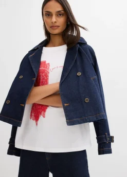 Camiseta holgada de mezcla de algodón orgánico elástico