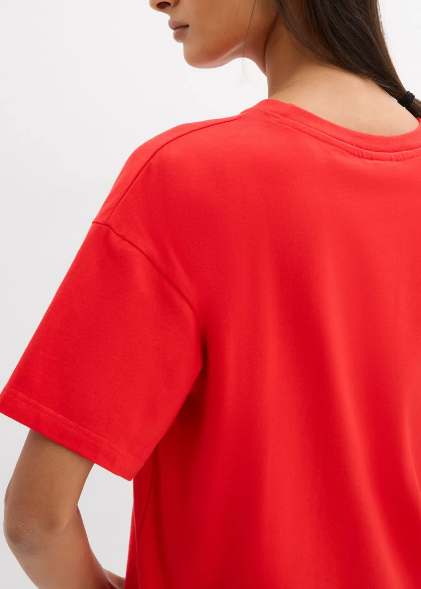 Camiseta holgada de mezcla de algodón orgánico elástico