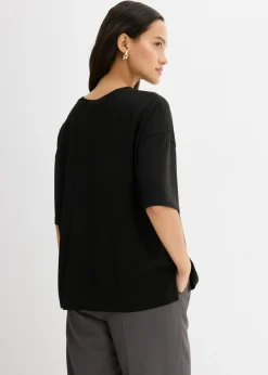 Camiseta holgada de mezcla de algodón