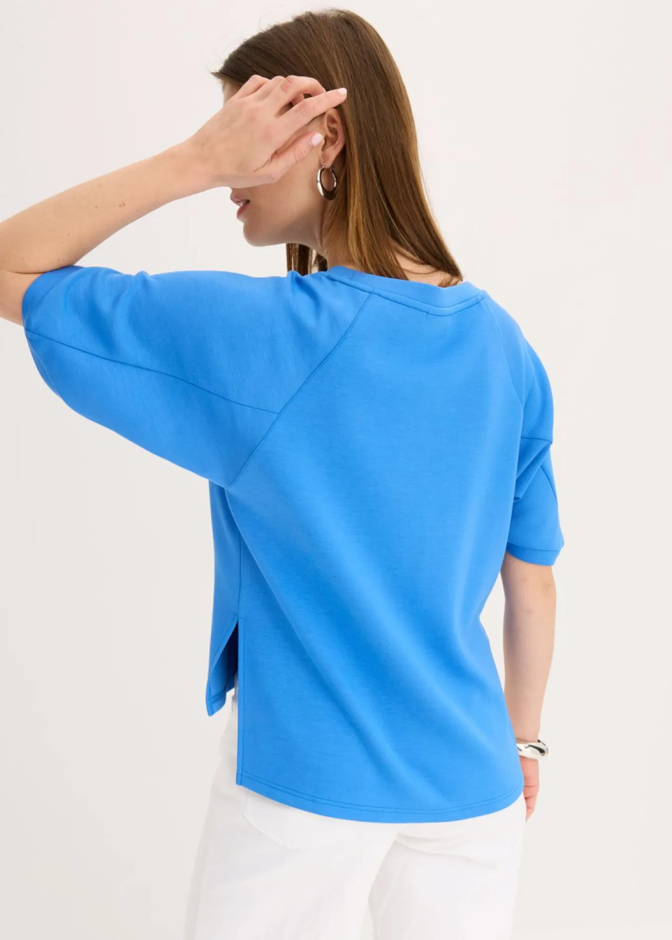 Camiseta holgada de mezcla de viscosa fluida