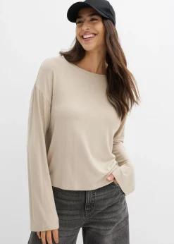 Camiseta holgada de mezcla fluida de viscosa y elastano